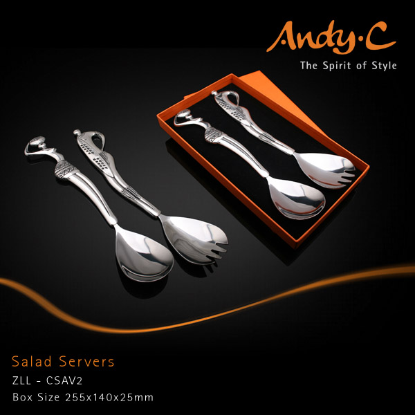 Andy C Tribal Range Pair Salad Servers